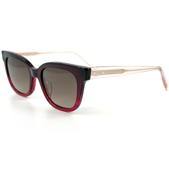 Fossil FOS2119S Womens Plastic Sunglass 0JMJHA Raspberry 51-19 Brown Grad w Case main image 5